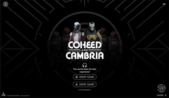 Coheed and Cambria Browser-based Infinite Runner Game